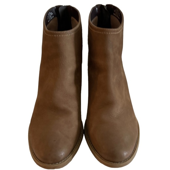 Steve Madden Randi Leather Ankle Booties Boots Cognac Size 6.5 - Picture 3 of 10